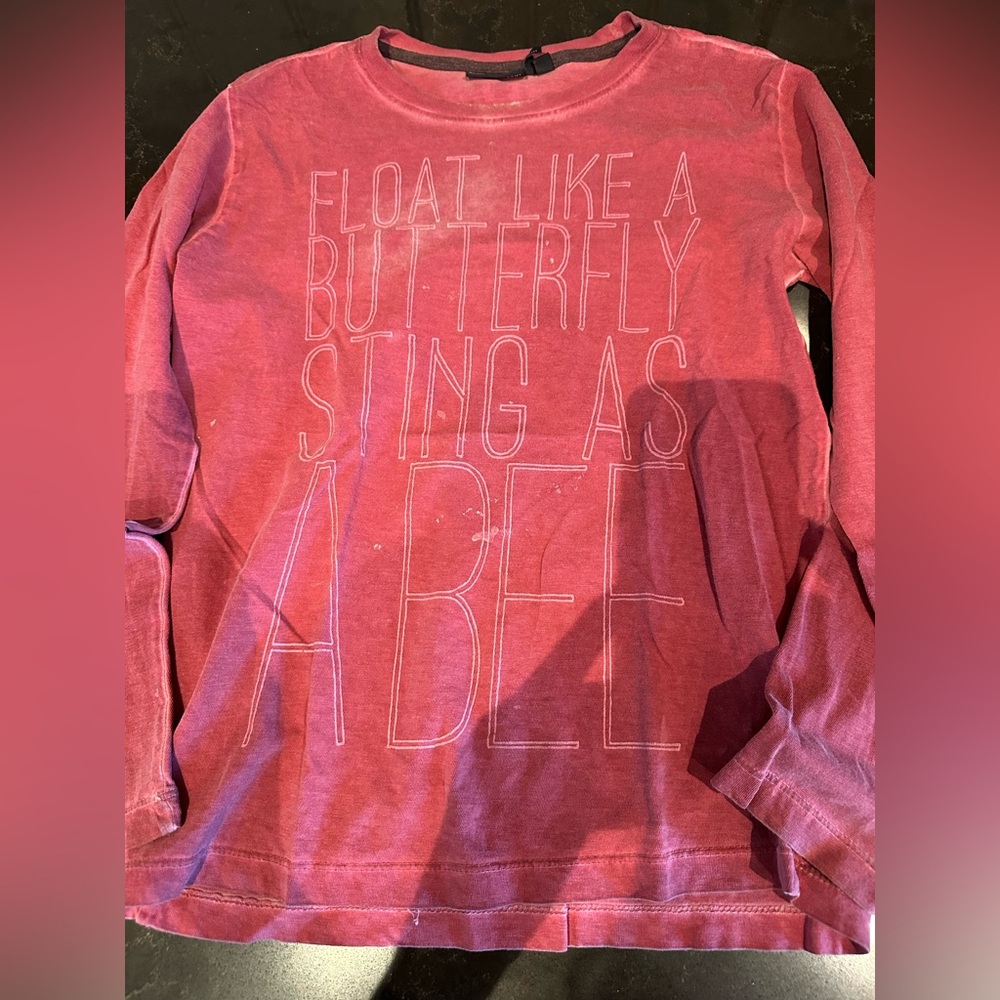 TUMBLE ‘N DRY Boys Size 10 Red & White Long Sleeve Tee Shirt
